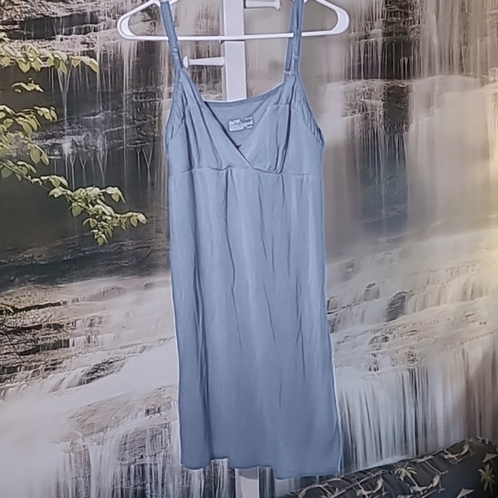Gillian & O'Malley Womens large blue nightgown spaghetti straps sleepwear